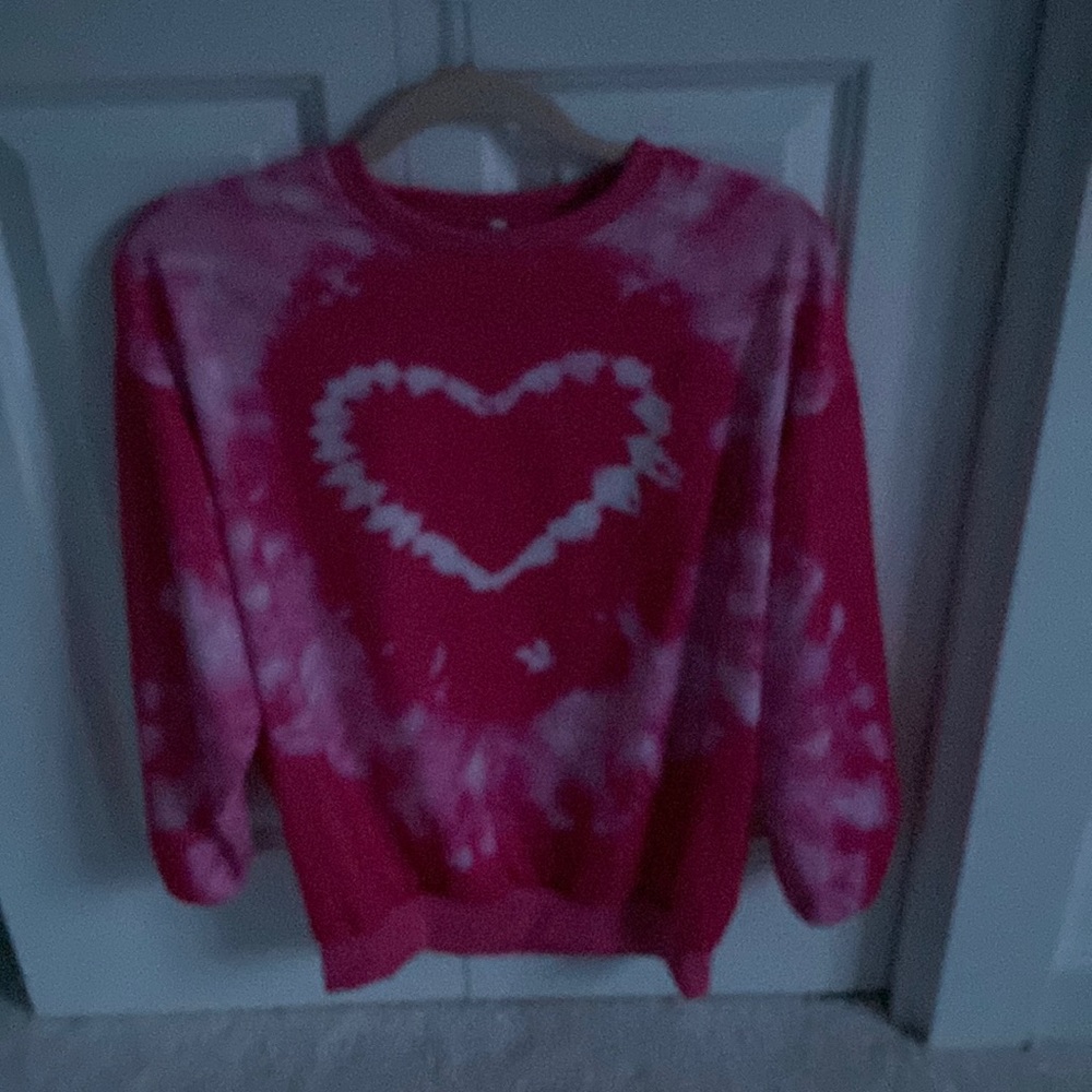 Tie Dye Pullover Tops Long Sleeve